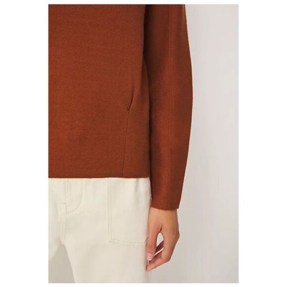 Maeve Anthropologie Lupita V-Neck Sweater Warm Brown M - Picture 5 of 9